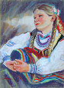 Dziewczynka z Zespołu Folklorystycznego Roztocze I
