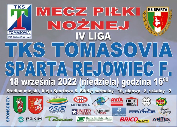TKS Tomasovia - Sparta Rejowiec Fabryczny