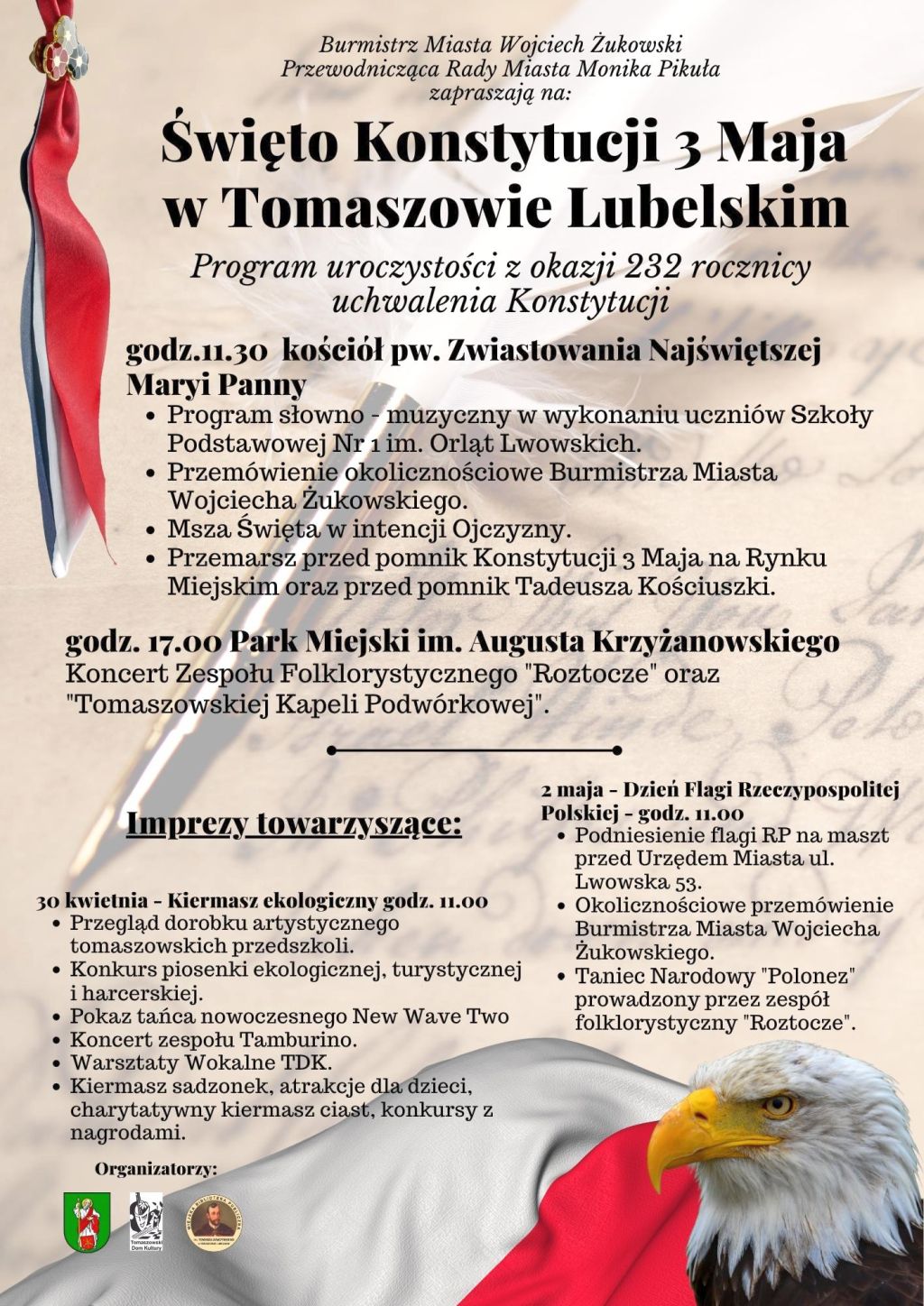 Święto Konstytucji 3 Maja w Tomaszowie Lubelskim