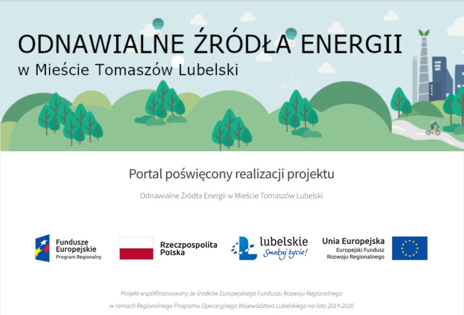 Portal poświęcony realizacji projektu Odnawialne Źródła Energii w Mieście Tomaszów Lubelski