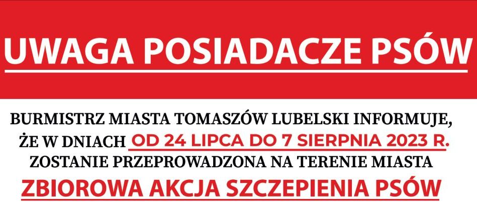 Zbiorowa akcja szczepienia psów