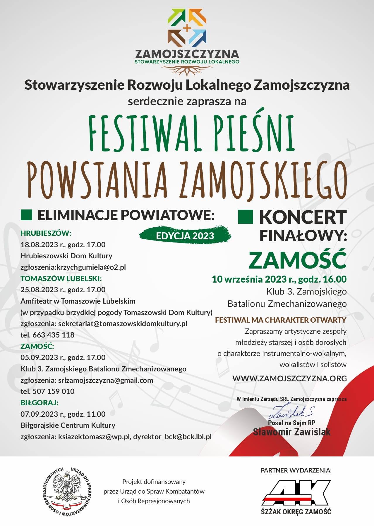 Festiwal Pieśni Powstania Zamojskiego
