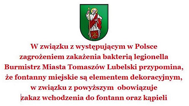 Komunikat Burmistrza Miasta Tomaszów Lubelski