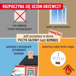 Rozpoczął się sezon grzewczy - zadbaj o bezpieczeństwo !!!