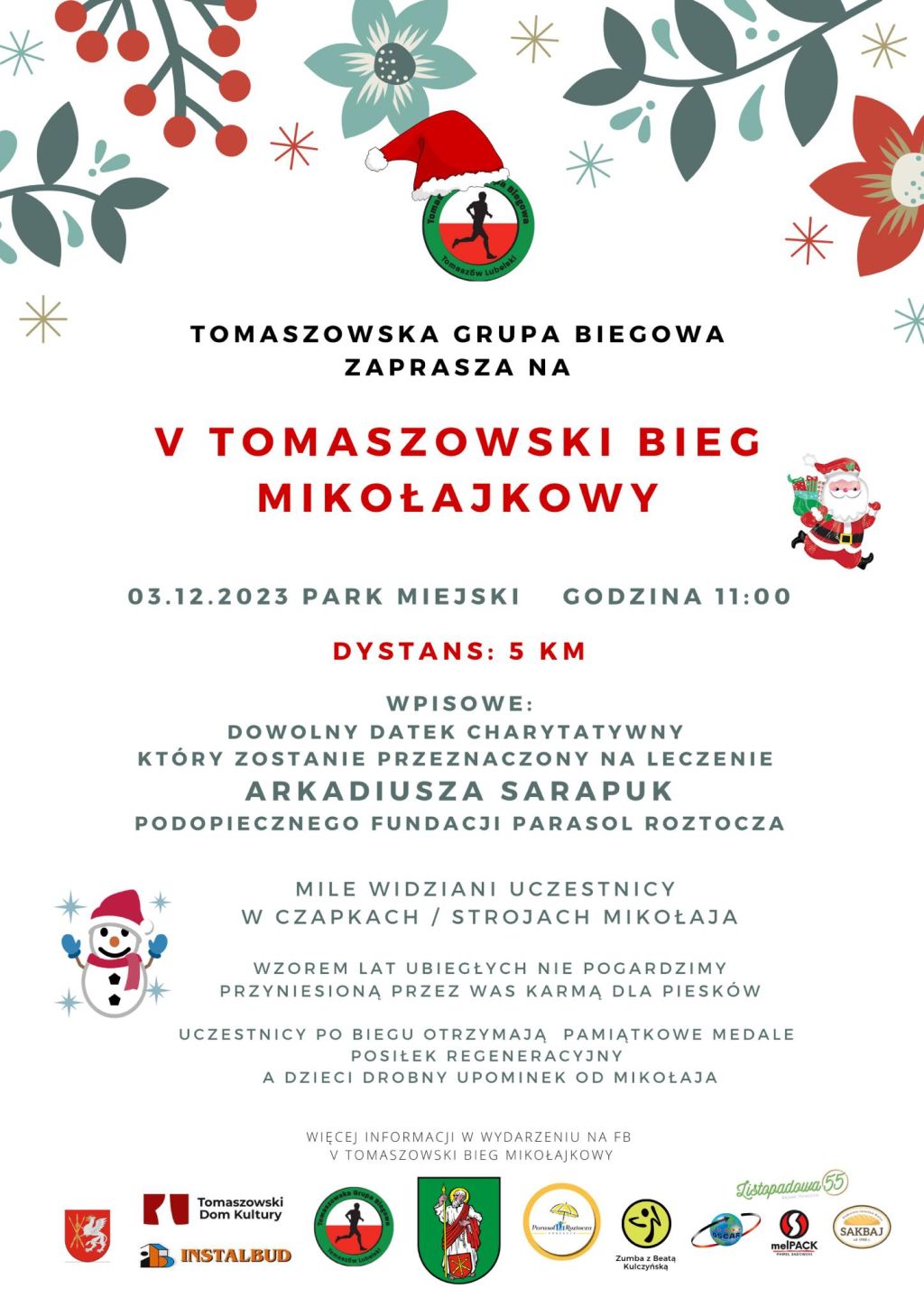 V Tomaszowski Bieg Mikołajkowy