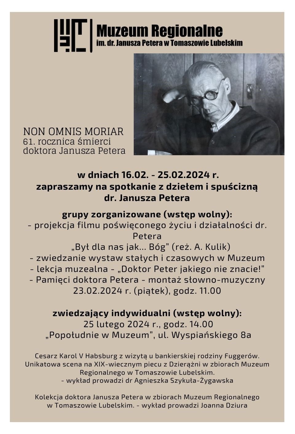 NON OMNIS MORIAR. 61. rocznica śmierci doktora Janusza Petera