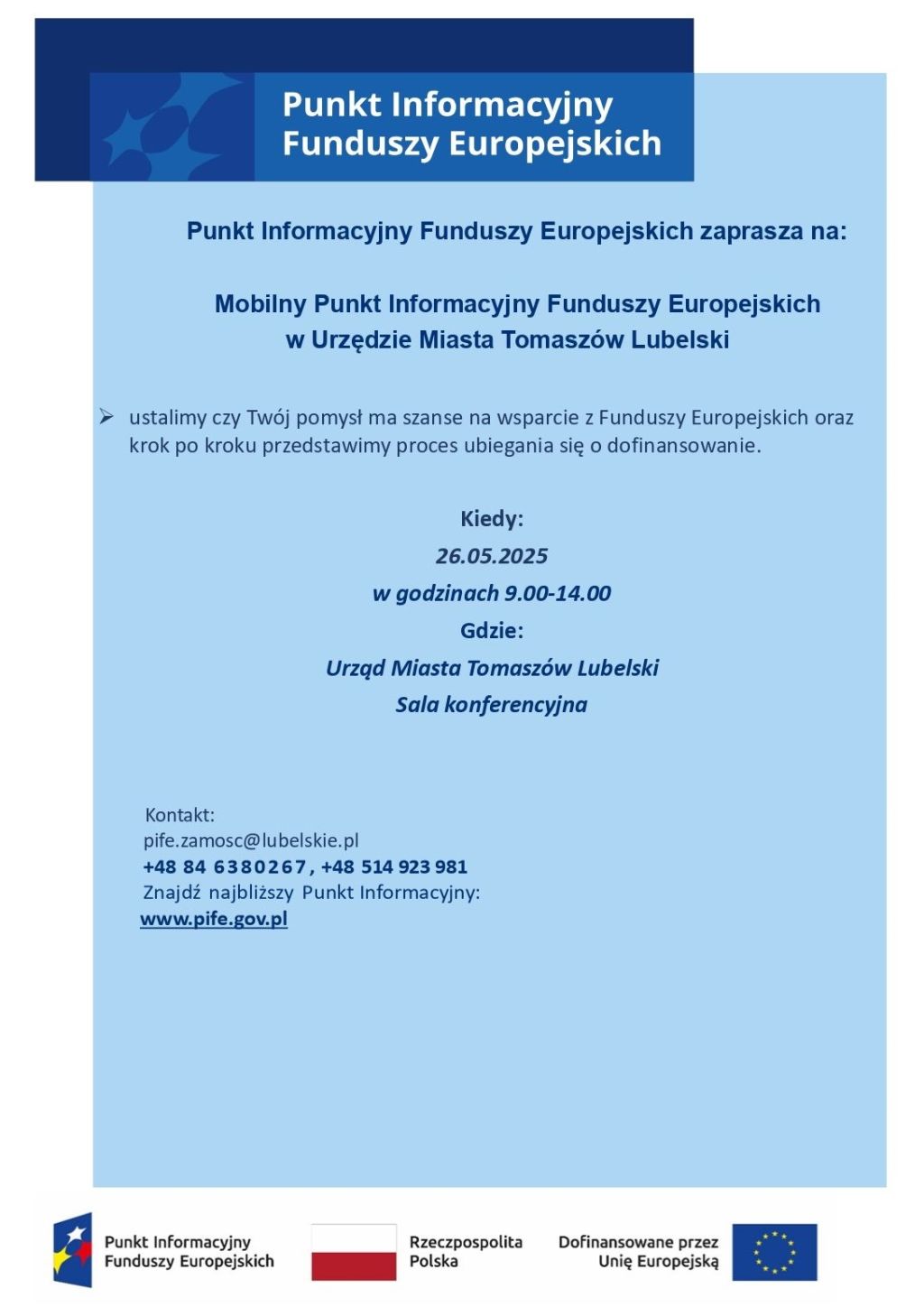 Punkt Informacyjny Funduszy Europejskich
